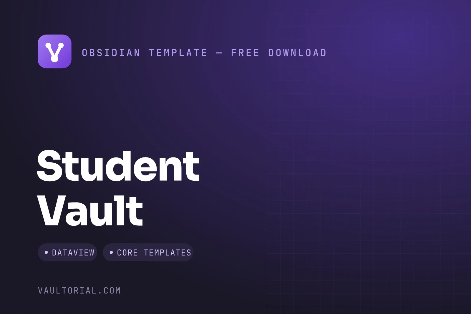 Obsidian Student Template: A Working Vault for Courses, Deadlines and Exams — free Obsidian template by Vaultorial
