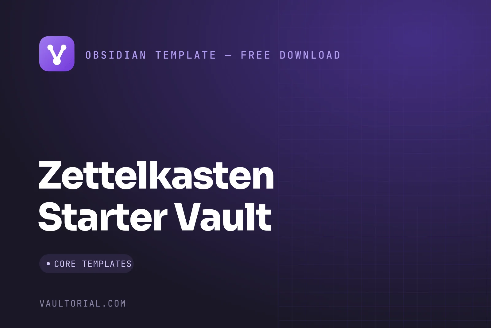 Obsidian Zettelkasten Template: A Starter Vault with 14 Linked Notes — free Obsidian template by Vaultorial